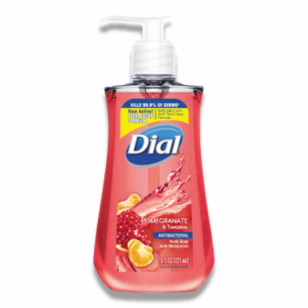 Dial Antibacterial Hand Soap - Pomegranate & Tangerine, 7.5 oz - 12 Pack Contarmarket