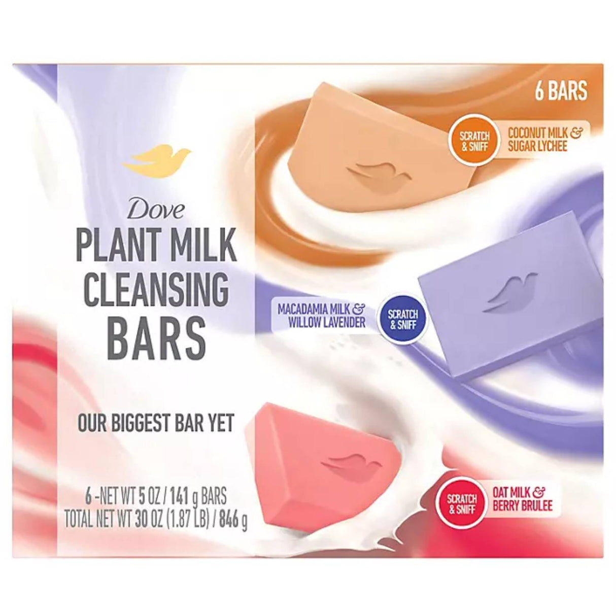 Dove - Plant Milk Bar Soap - 5 Oz - 6 Pack