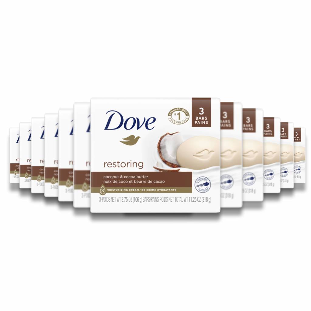 Dove  - Coconut Milk Beauty Bar - 3 Ct - 3.17 Oz each - 12 Pack