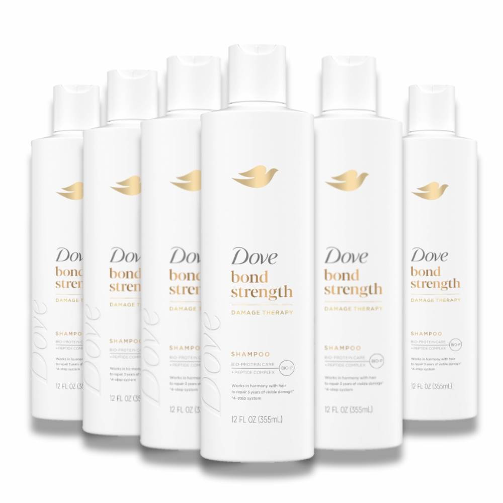 Dove - Beauty Bond Strength Peptide Complex Hair Care Shampoo - 12 Oz - 6 Pack