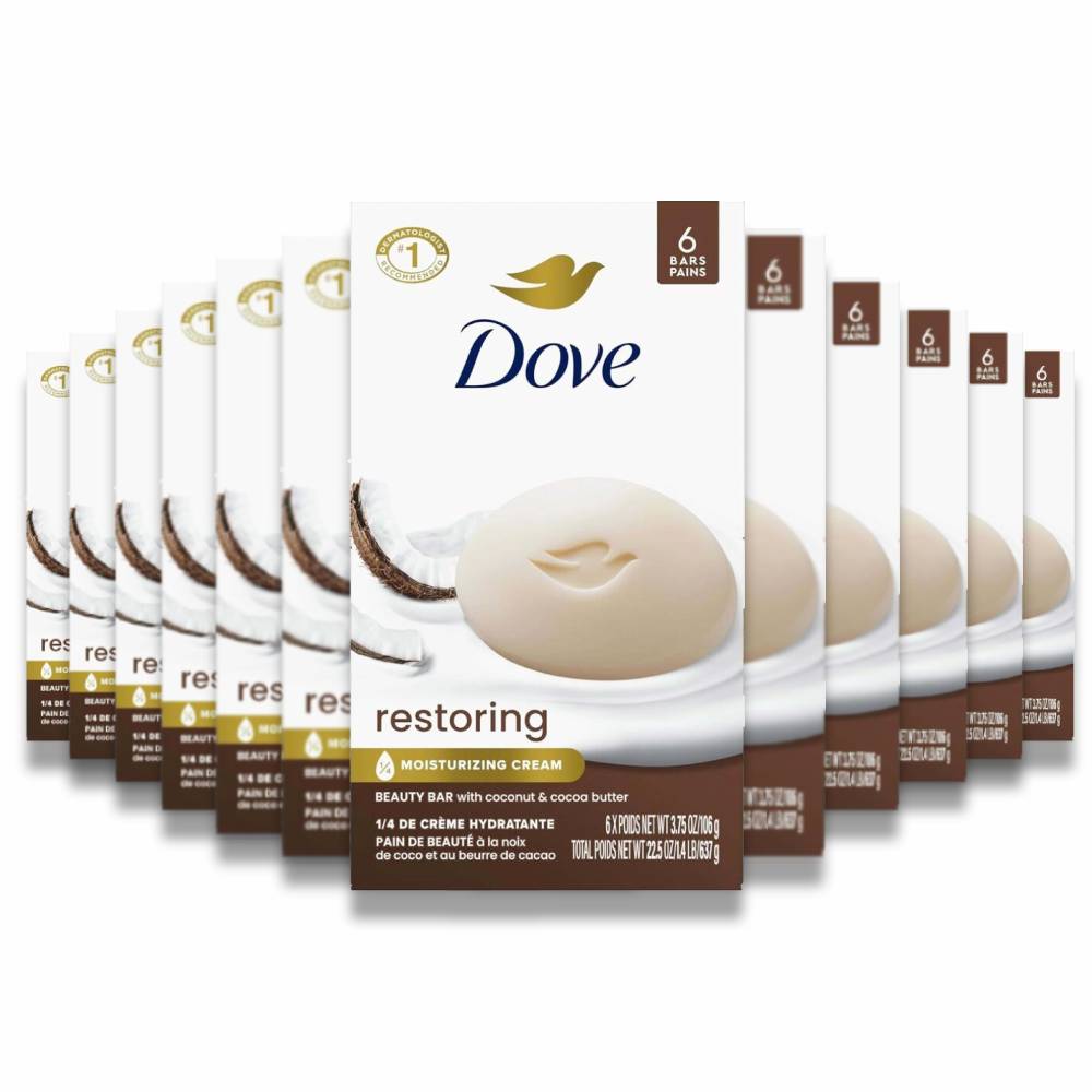 Devo Soap Dove - Bar Soap Restoring Coconut & Cocoa Butter All Skin, 6 Ct - 3.75 ...