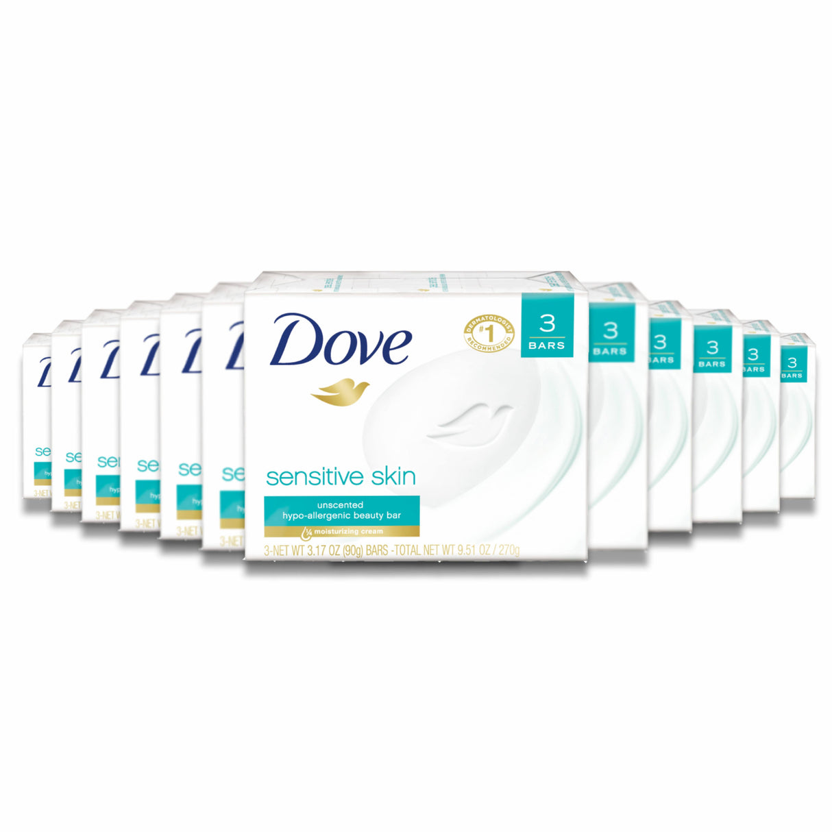 Dove  - Sensitive Skin Beauty Bar - 3 Ct - 9.51 Oz - 12 Pack