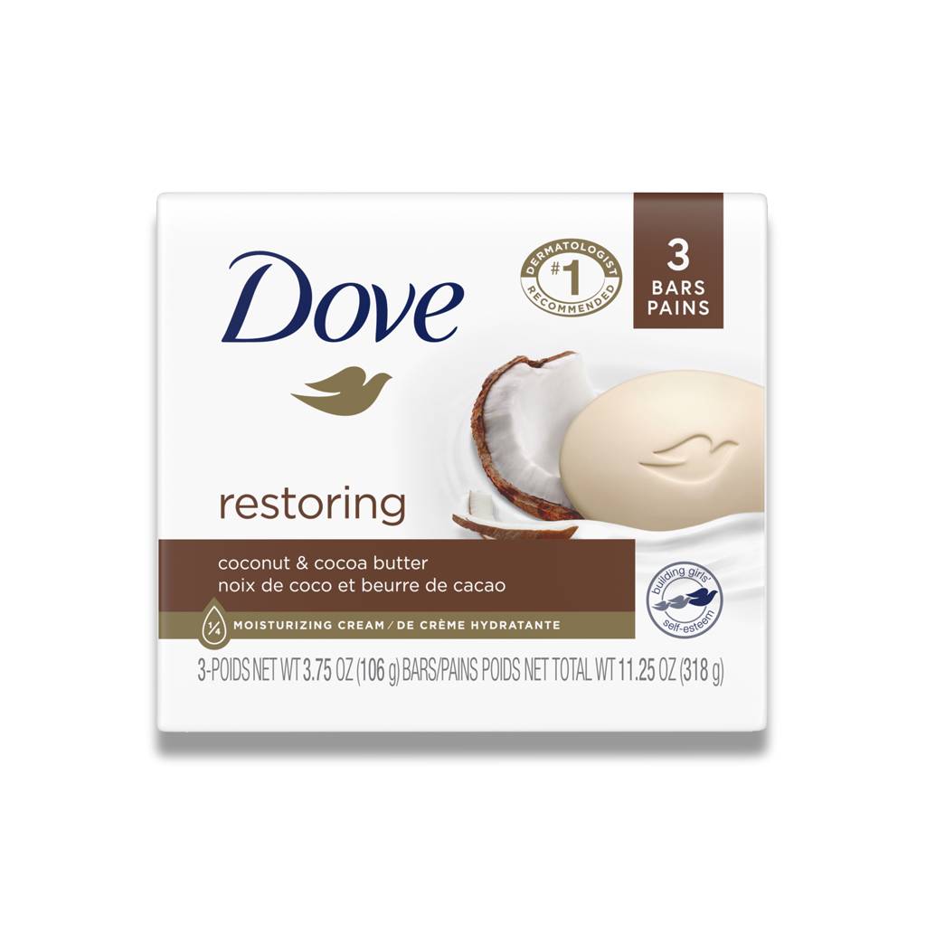 Dove  - Coconut Milk Beauty Bar - 3 Ct - 3.17 Oz each - 12 Pack