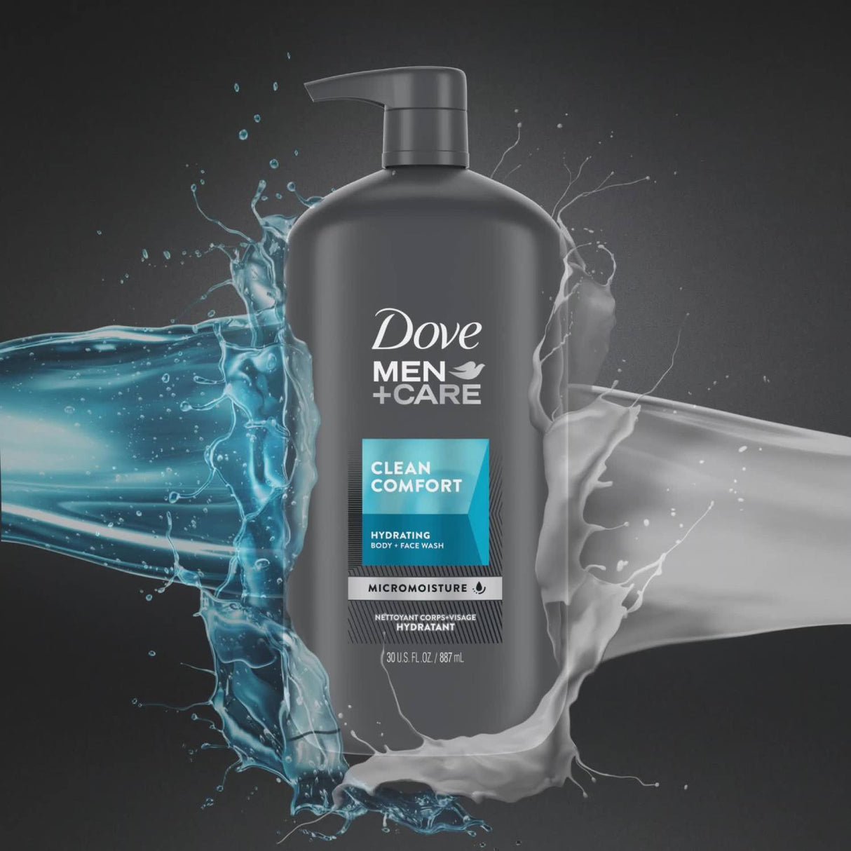 Dove - Men+Care Clean Comfort Body & Face Wash - 30 Oz - 2 Pack