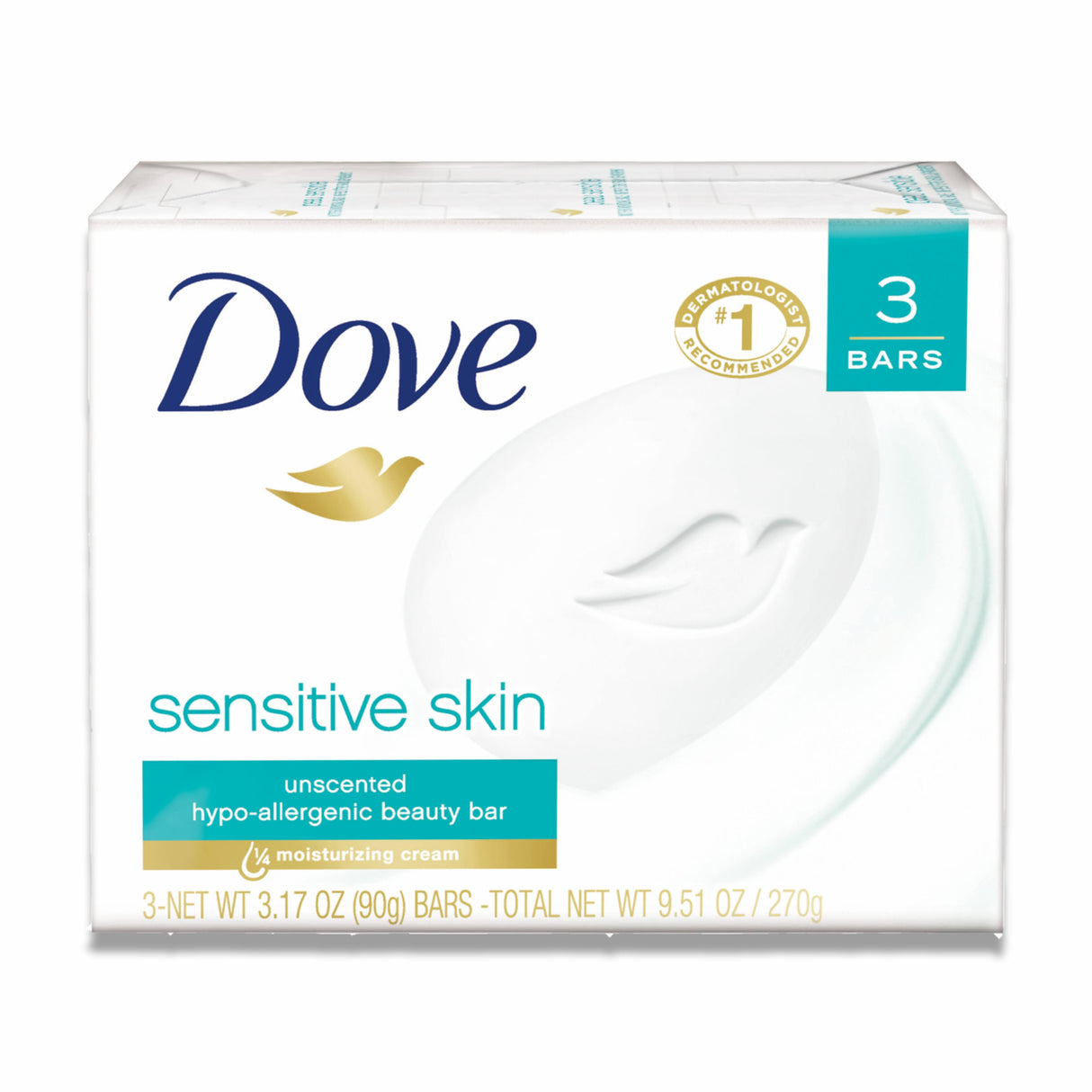 Dove  - Sensitive Skin Beauty Bar - 3 Ct - 9.51 Oz - 12 Pack