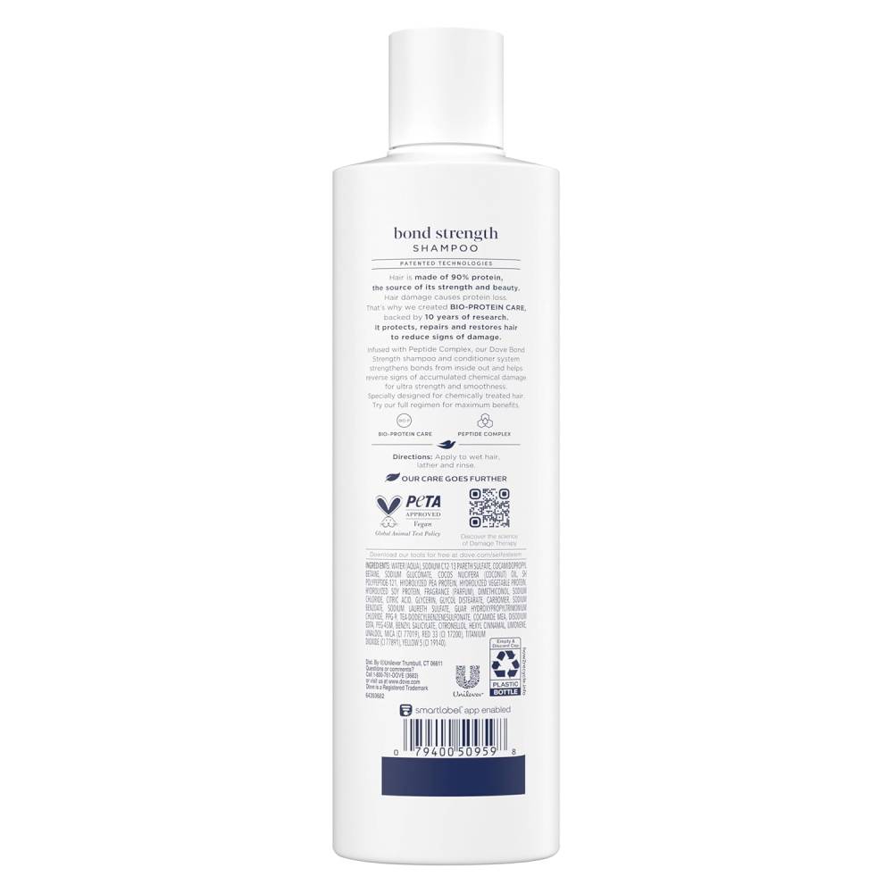 Dove - Beauty Bond Strength Peptide Complex Hair Care Shampoo - 12 Oz - 6 Pack
