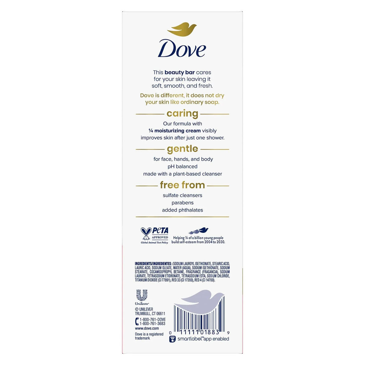 Dove - Beauty Bar Soap, Pink  3.75 oz - 16 Count