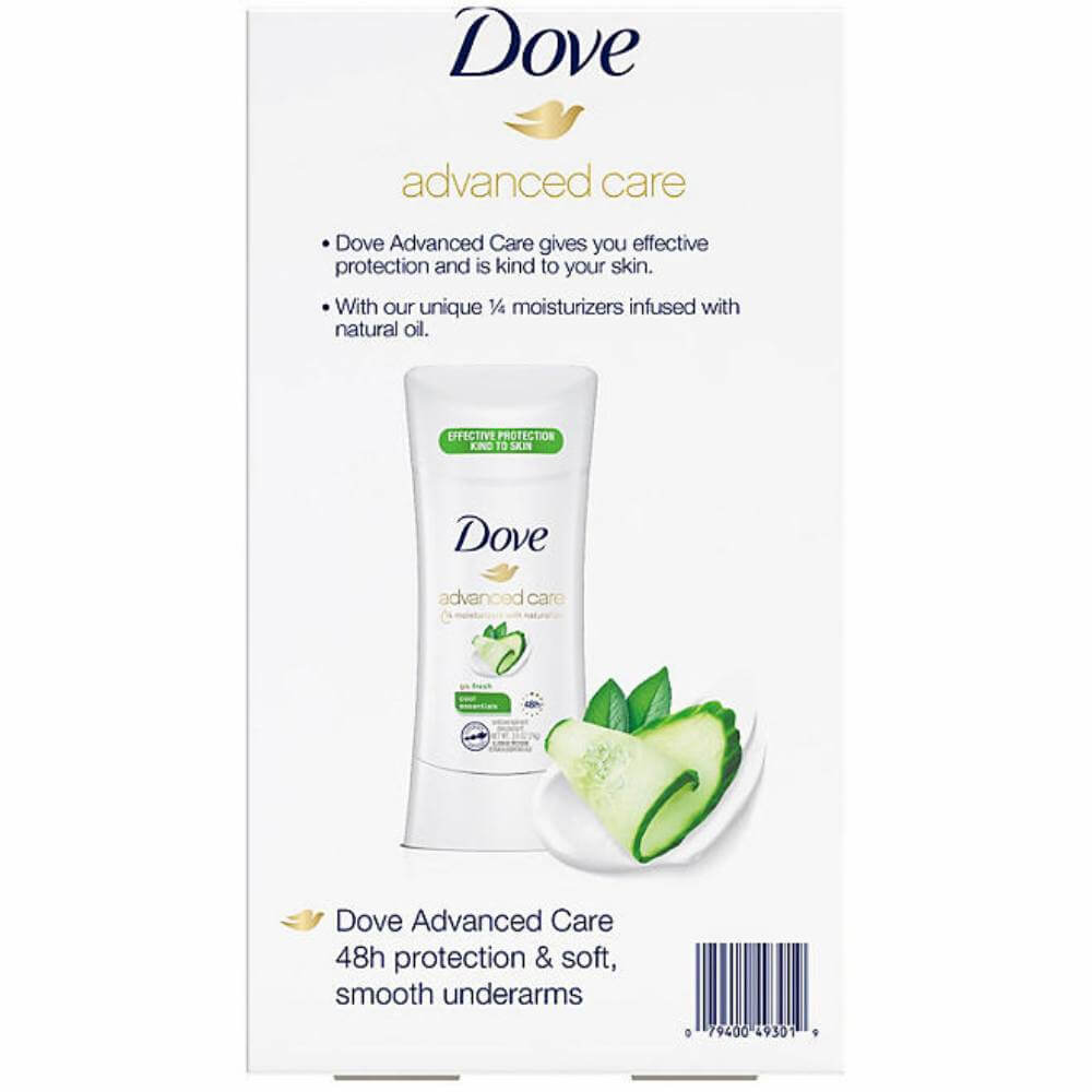 Dove Antiperspirant Deodorant Cool Essentials - 2.6 Oz - 4 Pack Contarmarket