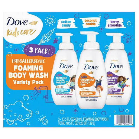 Dove Kids Care Foaming Body Wash Variety Pack - 13.5 Oz - 3 Pack Contarmarket