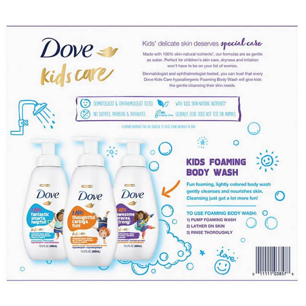 Dove Kids Care Foaming Body Wash Variety Pack - 13.5 Oz - 3 Pack Contarmarket