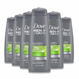 Dove - Men + Care, 2 in 1 Shampoo + Conditioner, Fresh + Clean, Caffeine + Menthol - 12 Oz - 6 Pack