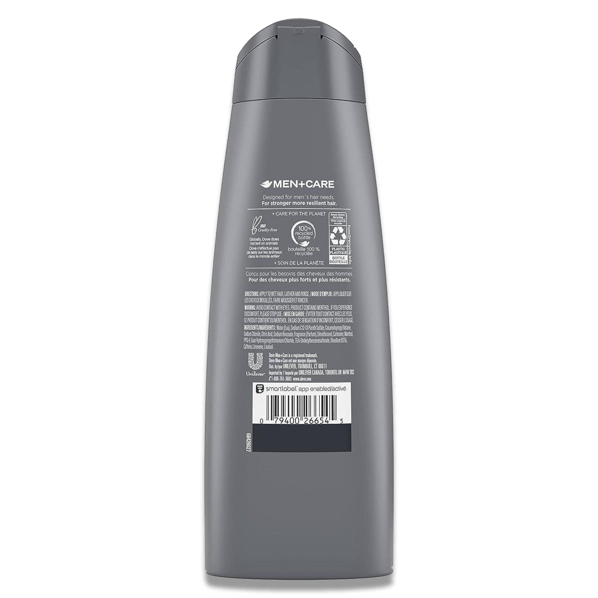 Dove - Men + Care, 2 in 1 Shampoo + Conditioner, Fresh + Clean, Caffeine + Menthol - 12 Oz - 6 Pack