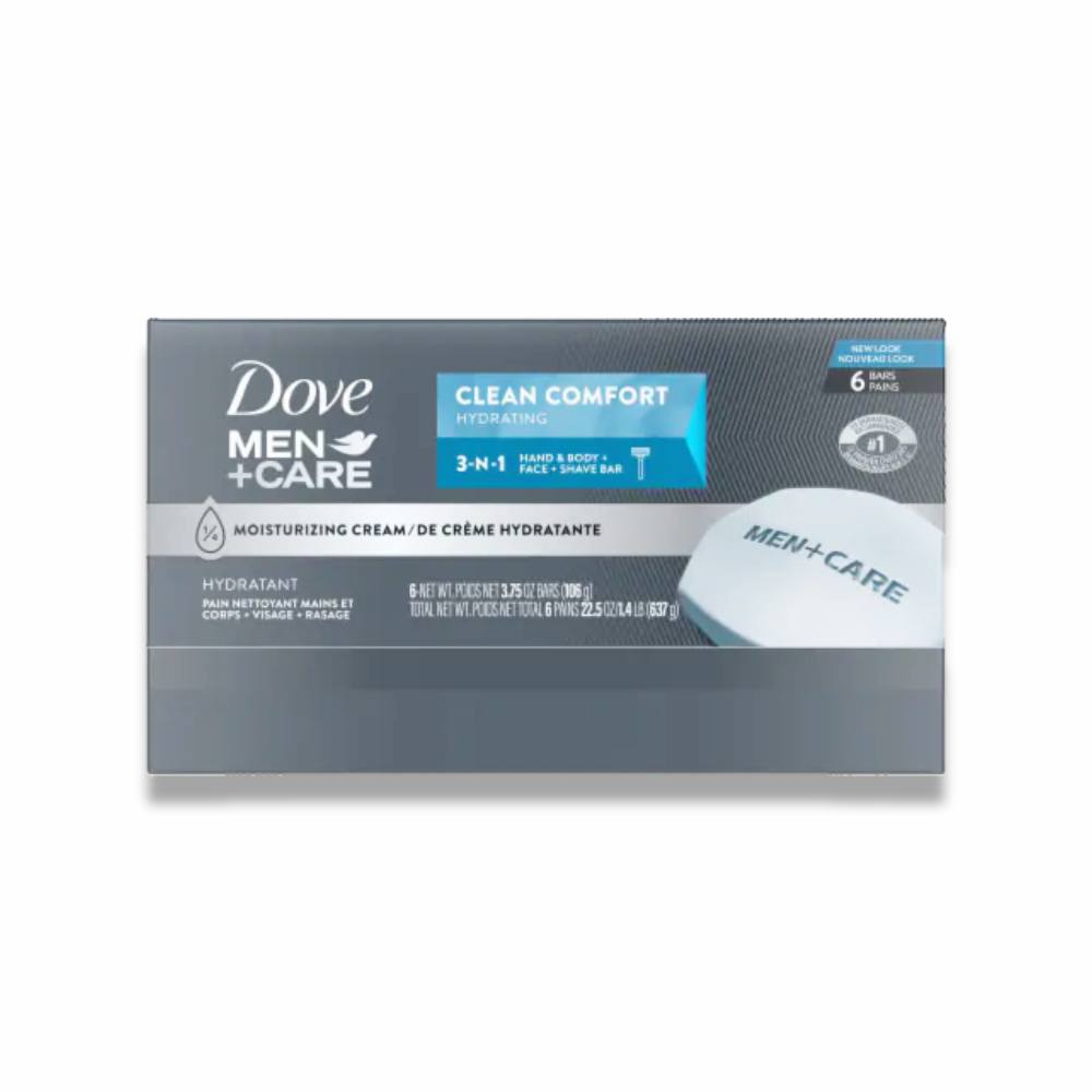 Dove Men+Care Clean Comfort Bar Soap - 12 Pack Contarmarket