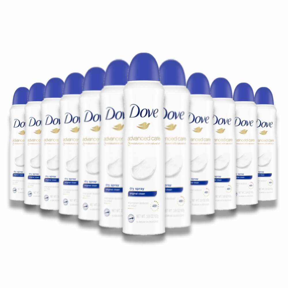 Dove Original Clean Dry Spray Antiperspirant - 3.8 Oz - 12 Pack Contarmarket