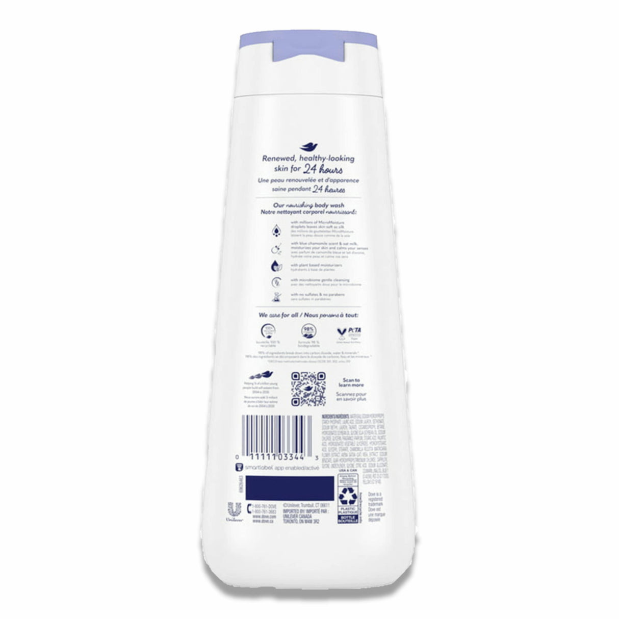 Dove - Anti-Stress Body Wash - Blue Chamomile & Oat Milk - 20 Oz - 4 Pack