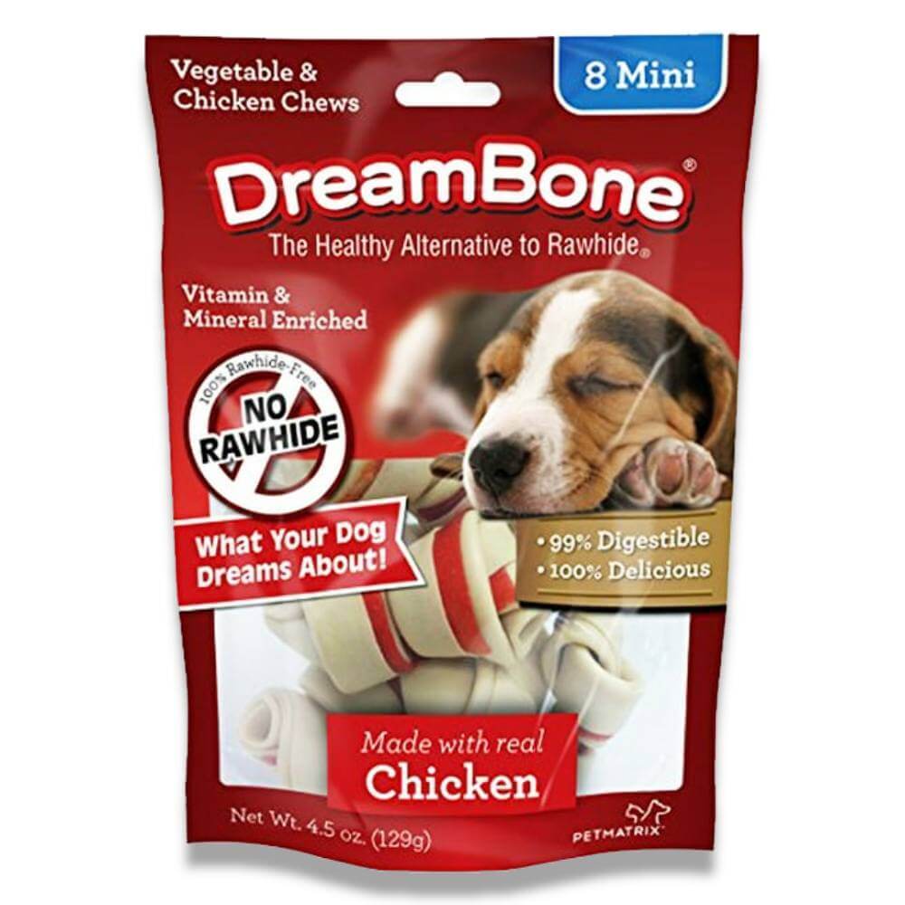 DreamBone Mini Chews with Real Chicken - 4.5 Oz - 24 Pack Contarmarket