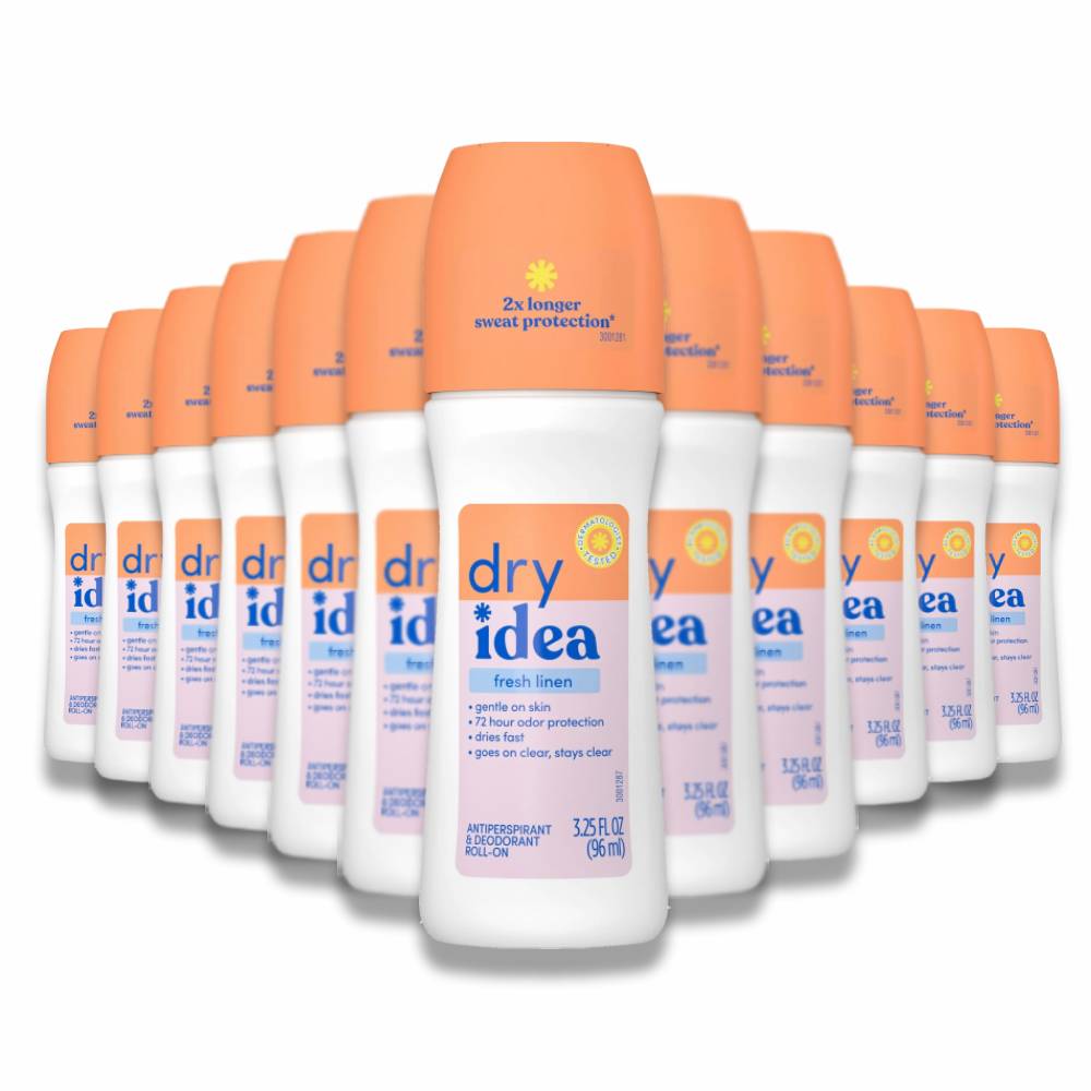 Dry Idea - Antiperspirant Deodorant Roll On - Fresh Linen - 3.25 Oz - 12 Pack