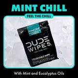 DUDE WIPES XL On-the-Go Flushable Wipes, Mint Chill - 4 Ct - 120 wipes