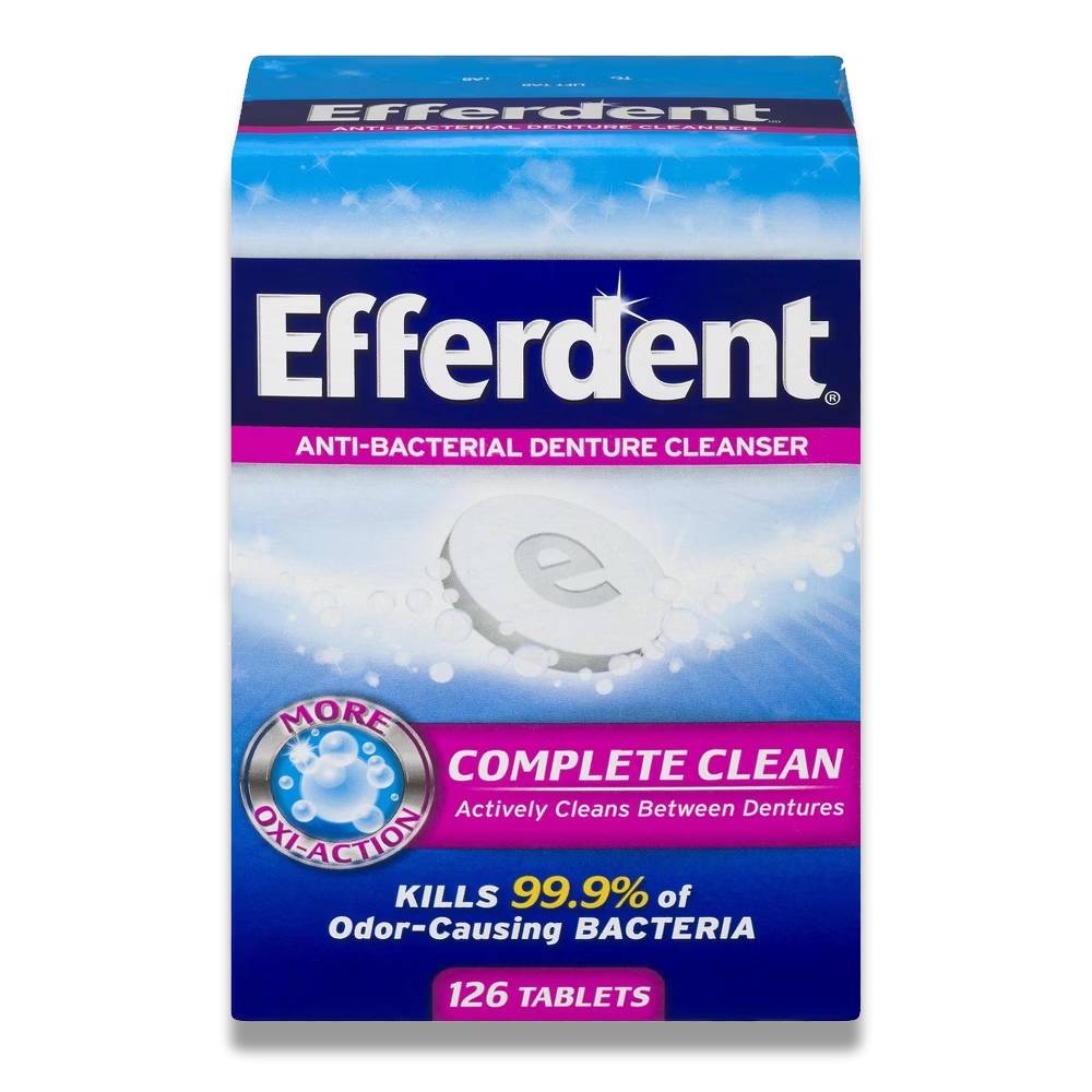 Efferdent - Retainer & Denture Cleaner Tablets Complete Clean - 126 Ct - 6 Pack