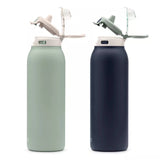 Ello Pop & Fill - Stainless Steel Water Bottle with QuickFill Technology (Assorted Colors) - 32 Oz - 2 Pack