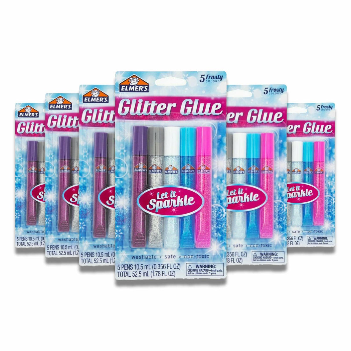 Elmer's - Swirl Glam Glitter Glue, 5 Pens Each - 1.78 Oz - 6 Pack