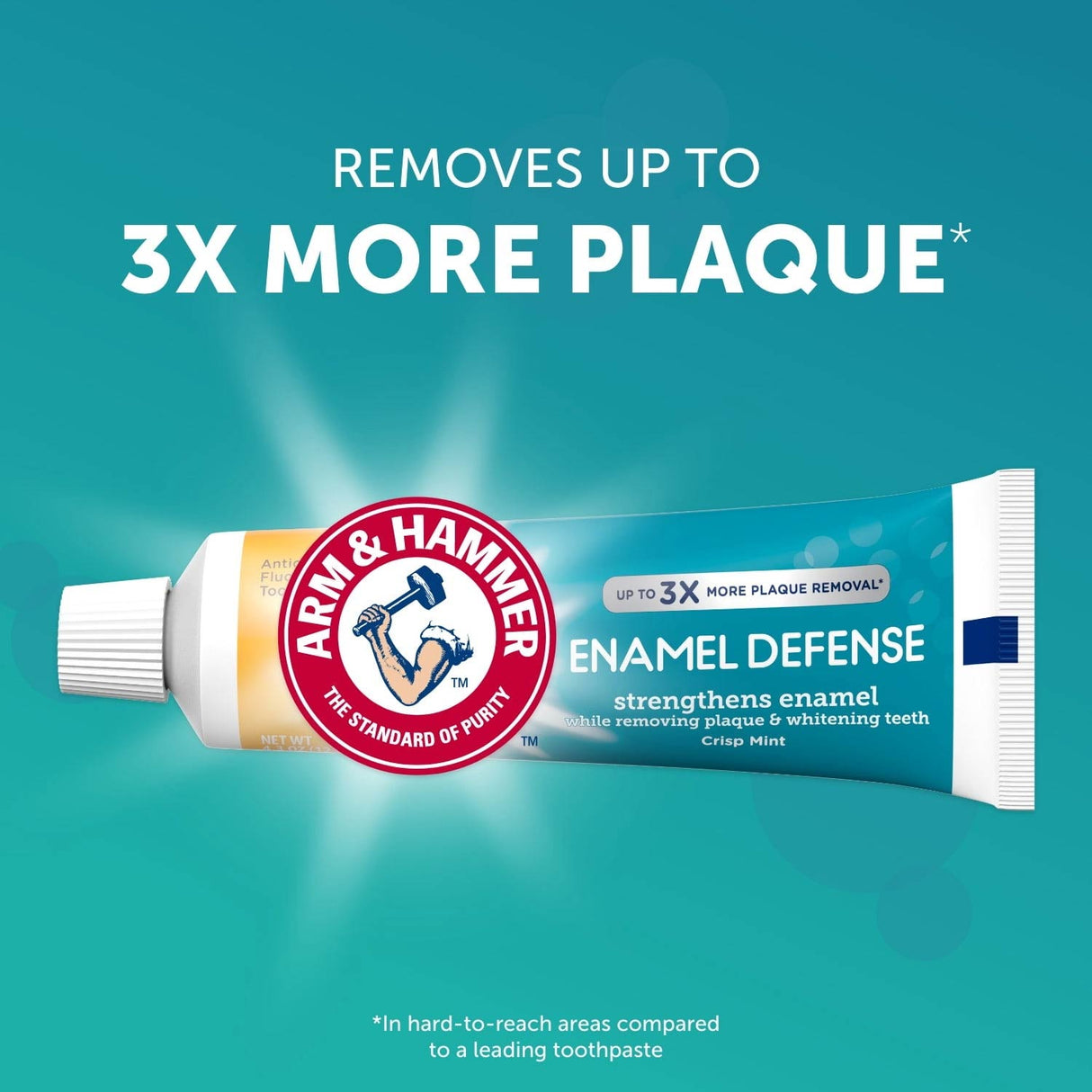 Arm & Hammer Enamel Defense Toothpaste- Truly Radiant Bright & Strong  4.3oz  - 12  Pack