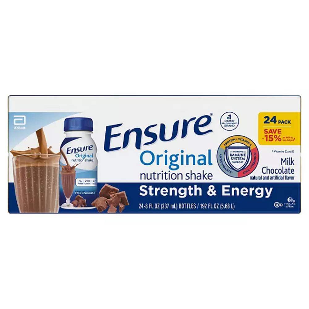 Ensure Original Nutrition Shake, Milk Chocolate - 8 Oz - 24 Pack