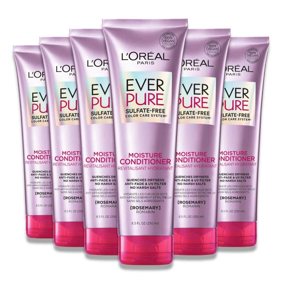 L'Oreal Ever Pure Moisture Conditioner, Rosemary - 8.5 oz - 6 Pack Contarmarket 