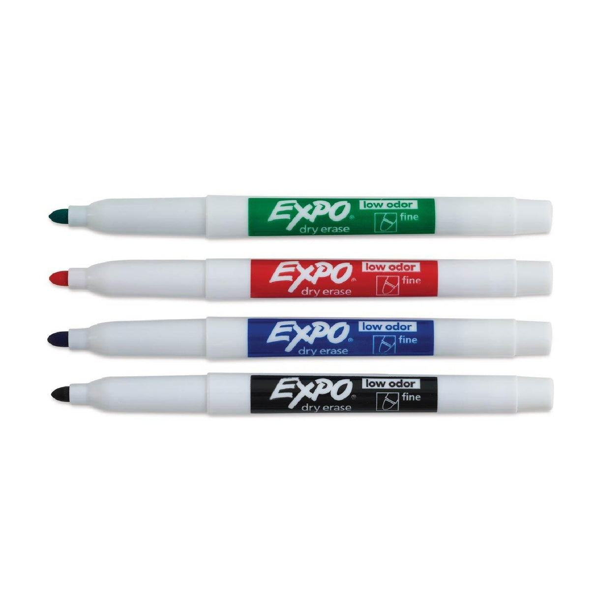 Expo 4 ct Dry Erase Markers Fine Tip Multicolored - 12 Pack