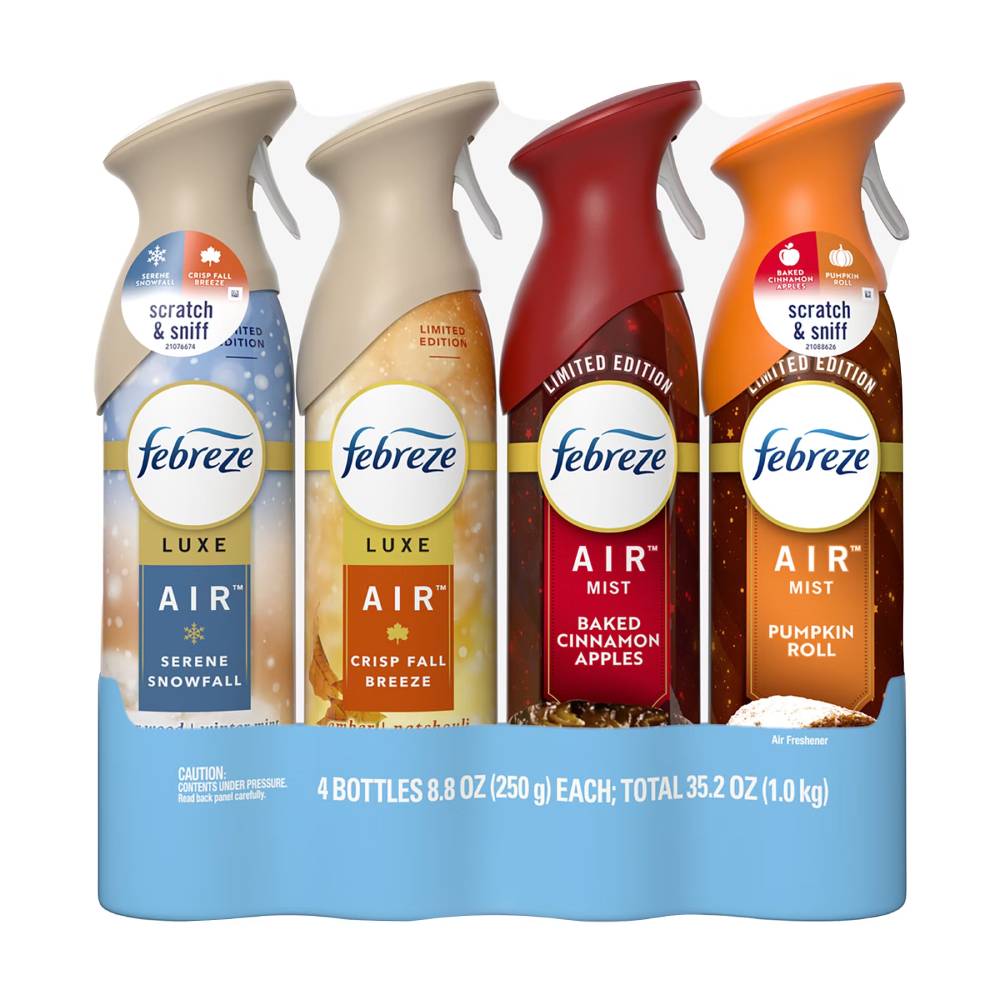 Febreze - Air Freshener Spray, Holiday Mix Scents - 8.8 Oz - 4 Count