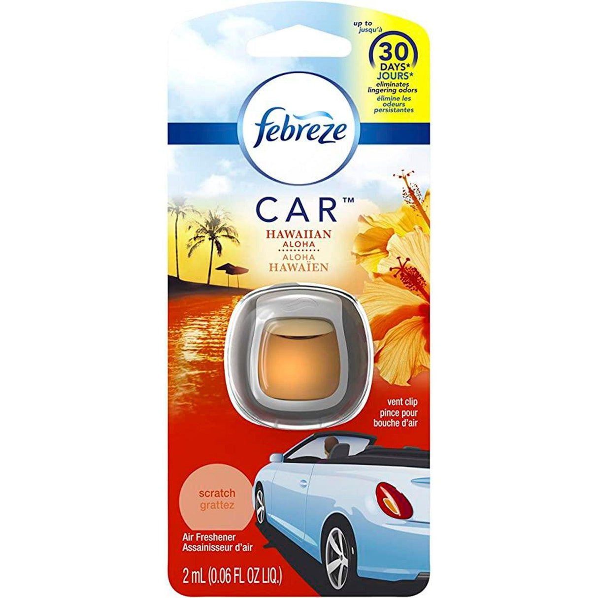 Febreze Car Freshener, Hawaiian Aloha - 8 Pack