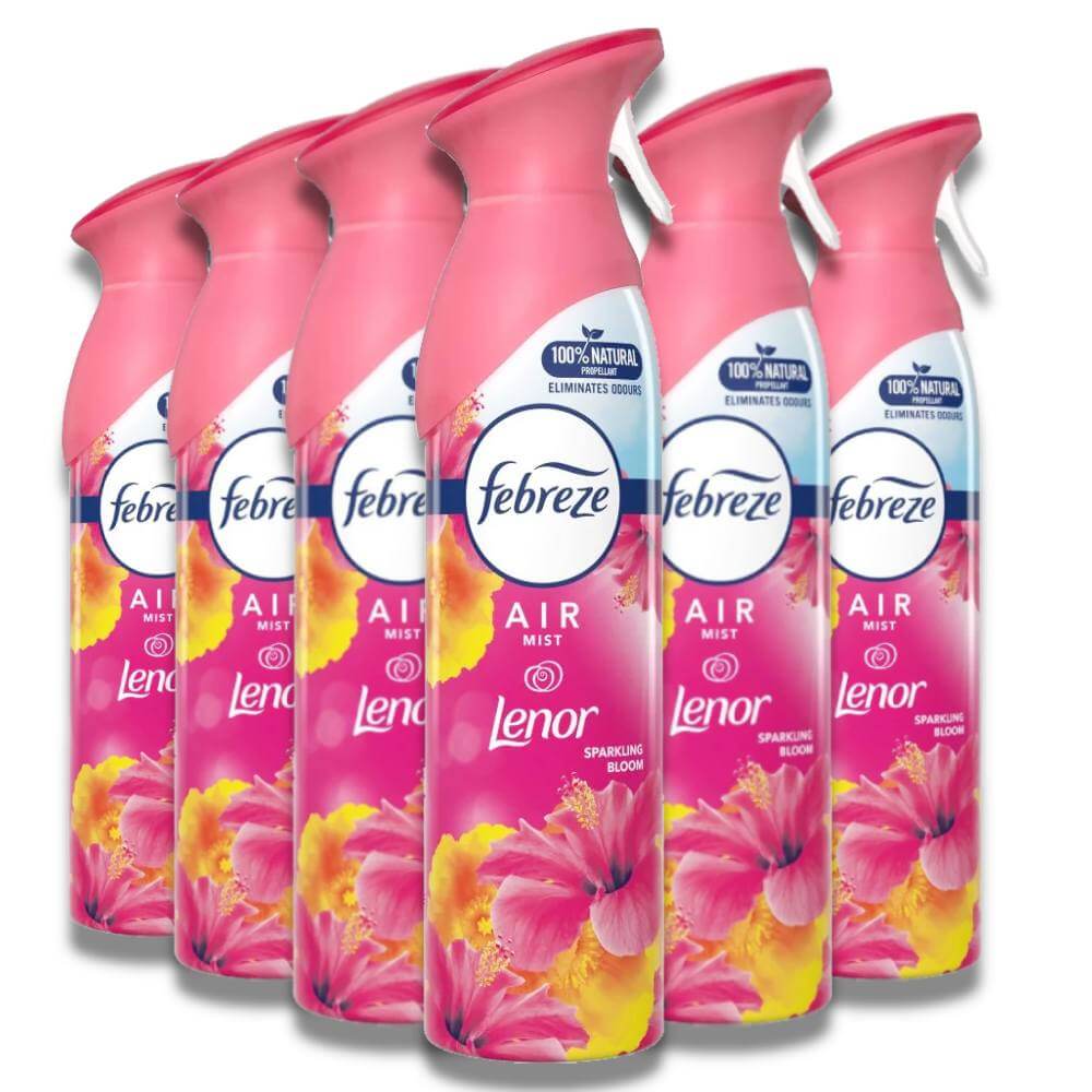 Febreze Air Freshener Spray, Lenor Sparkling Bloom - 300 ml - 6 Pack Contarmarket