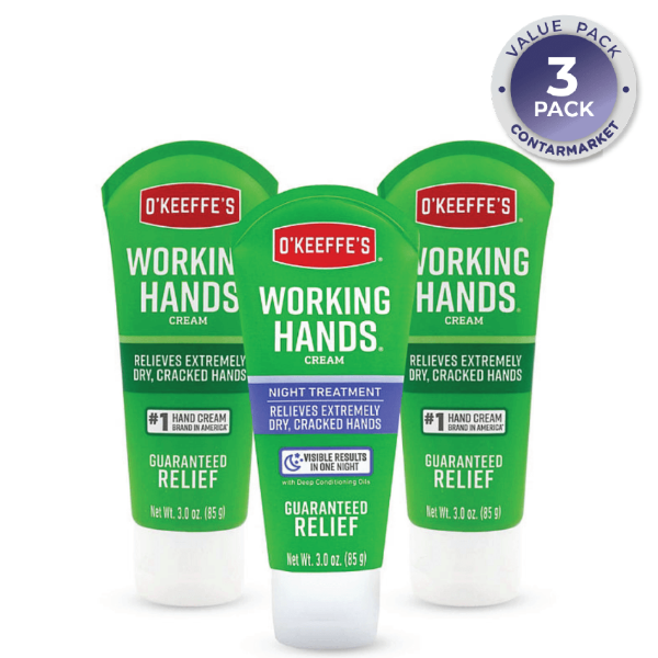 O'Keeffe's Working Hands and Working Hands Night Treatment - 3 Oz - 3 Pack