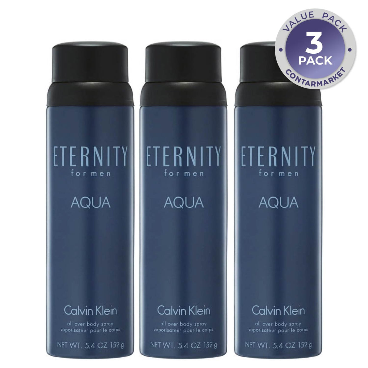 Calvin Klein Eternity Aqua for Men Body Spray - 5.4 fl Oz - 3 Pack