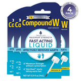 Compound W Fast Acting Liquid | Salicylic Acid Wart Remover  0.31 Fl Oz - 4 Pack