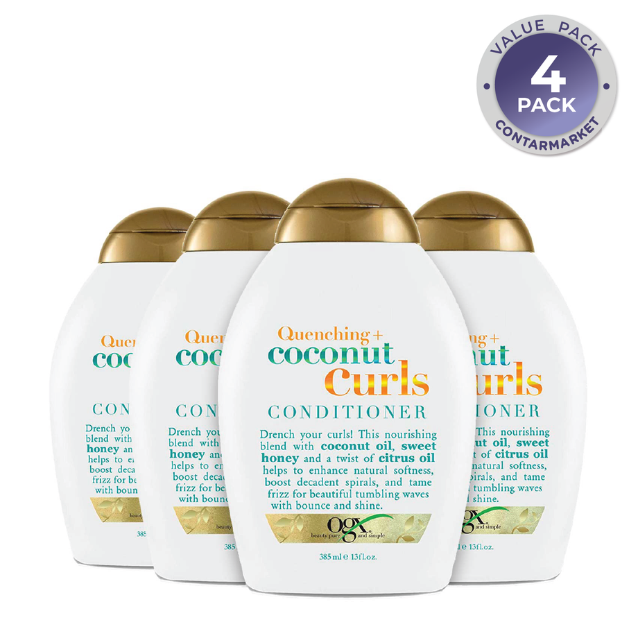 OGX Quenching Coconut Curls Conditioner Bulk 4 Pack 13 Oz