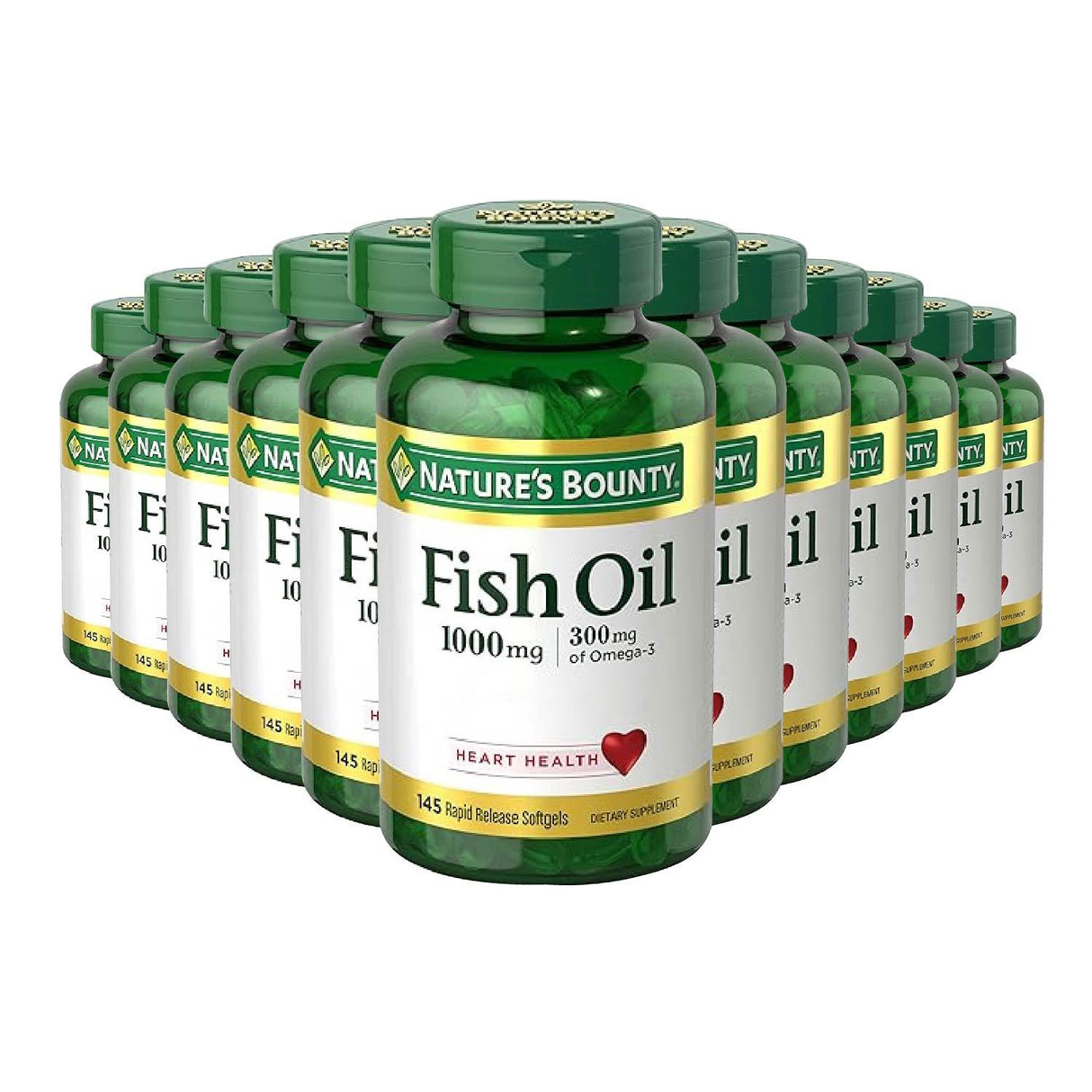 Nature's Bounty - Fish Oil, 1000 mg -145 Softgels - 12 Pack