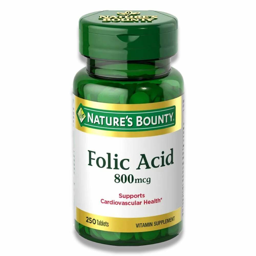 Nature's Bounty Folic Acid 250 Tablets - 24 Pack Contarmarket