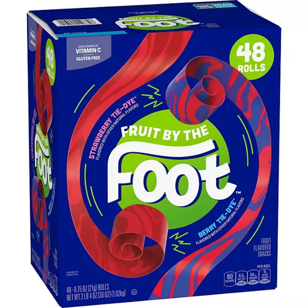 Fruit By The Foot Tie-Dye Variety Pack Snacks - 48 pks