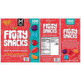 Fruity Snacks - Assorted Fruit Flavors, 0.8 oz Pouches, 100 ct Bulk Pack