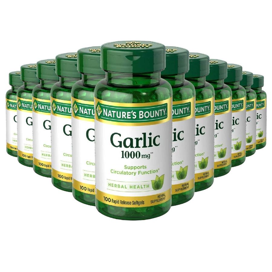 Nature's Bounty Garlic Extract Rapid Release Softgels 1000 Mg 100 Ct 24 Pack Contarmarket