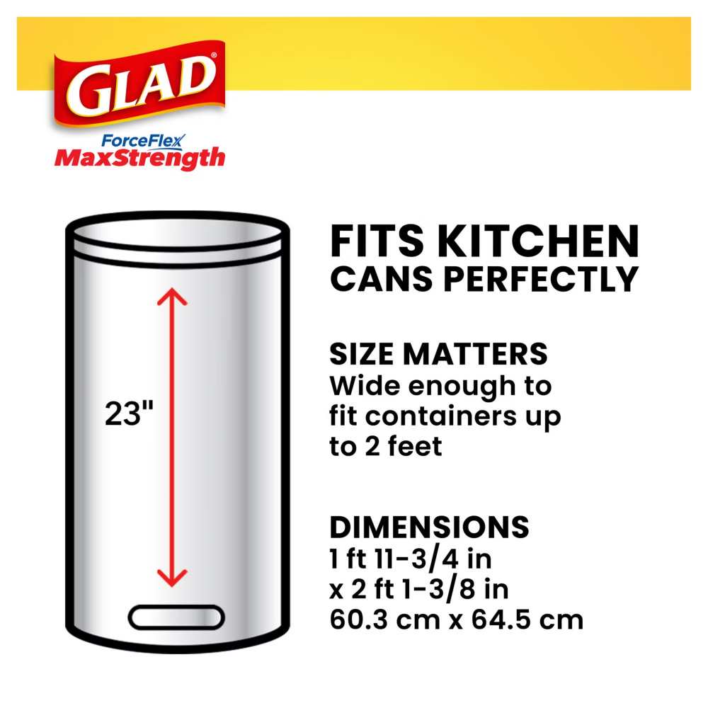 Glad ForceFlex MaxStrength Tall Trash Bags - Cherry Blossom with Febreze Freshness, 120 ct / 13 gal