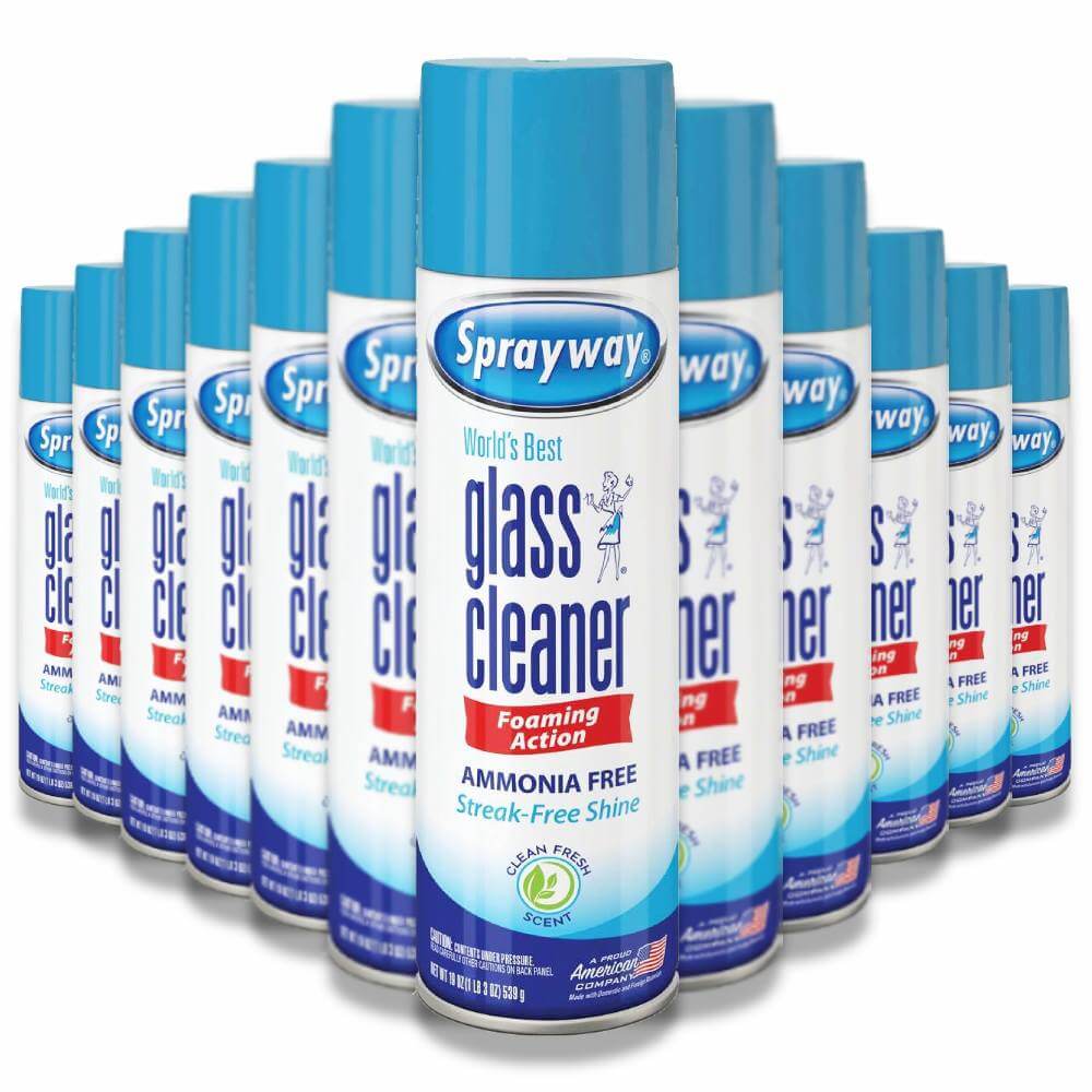 Sprayway Glass Cleaner Ammonia Free Aerosol 19 Oz 12 Pack Contarmarket