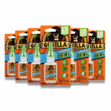 Gorilla - Super Glue Gel, Clear Color - 0.53 Oz - 6 Pack