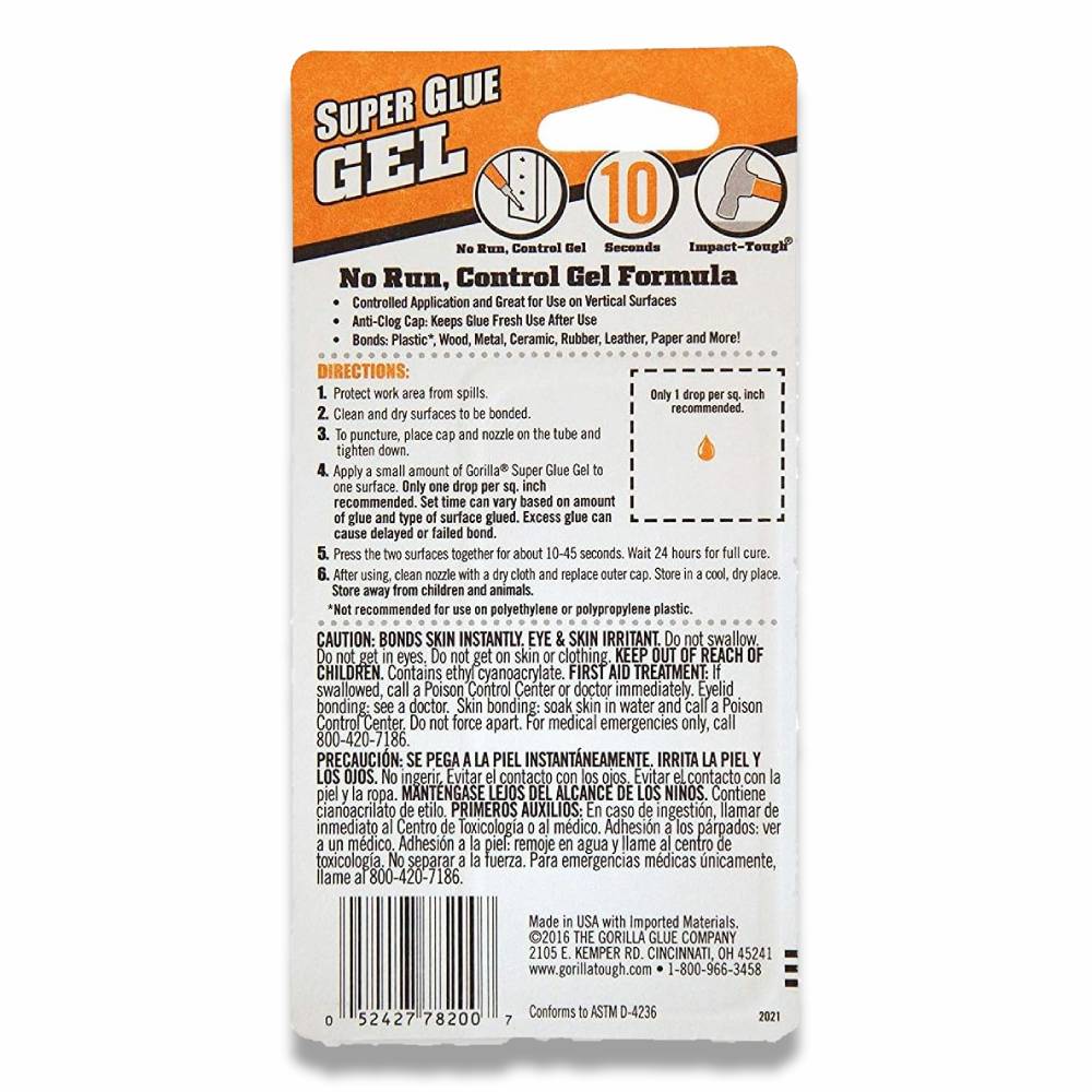 Gorilla - Super Glue Gel Twin Pack - 3g Tube - 10 Pack