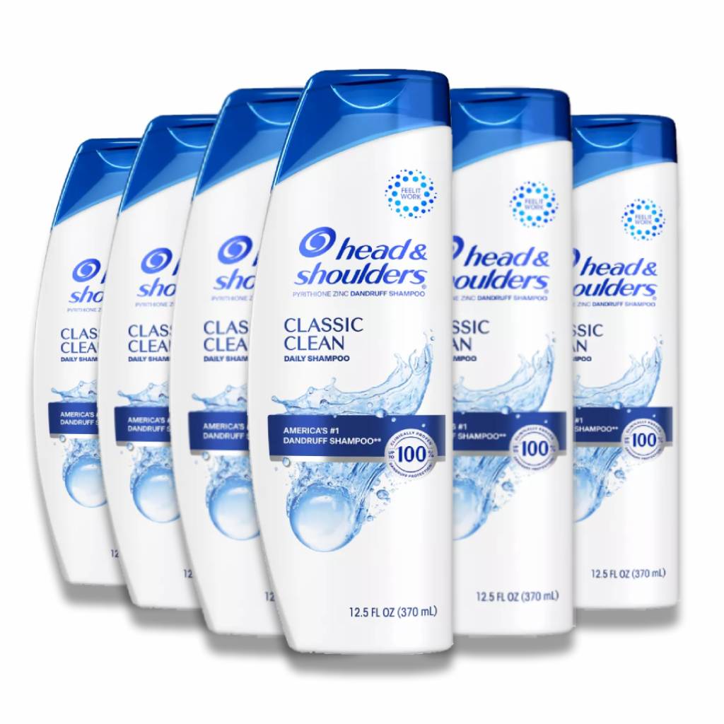 Head & Shoulders - Classic Clean Dandruff Shampoo  12.5 oz - 6 Pack