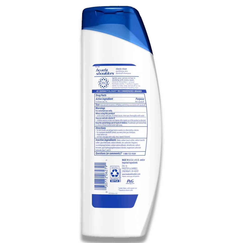 Head & Shoulders - Classic Clean Dandruff Shampoo  12.5 oz - 6 Pack