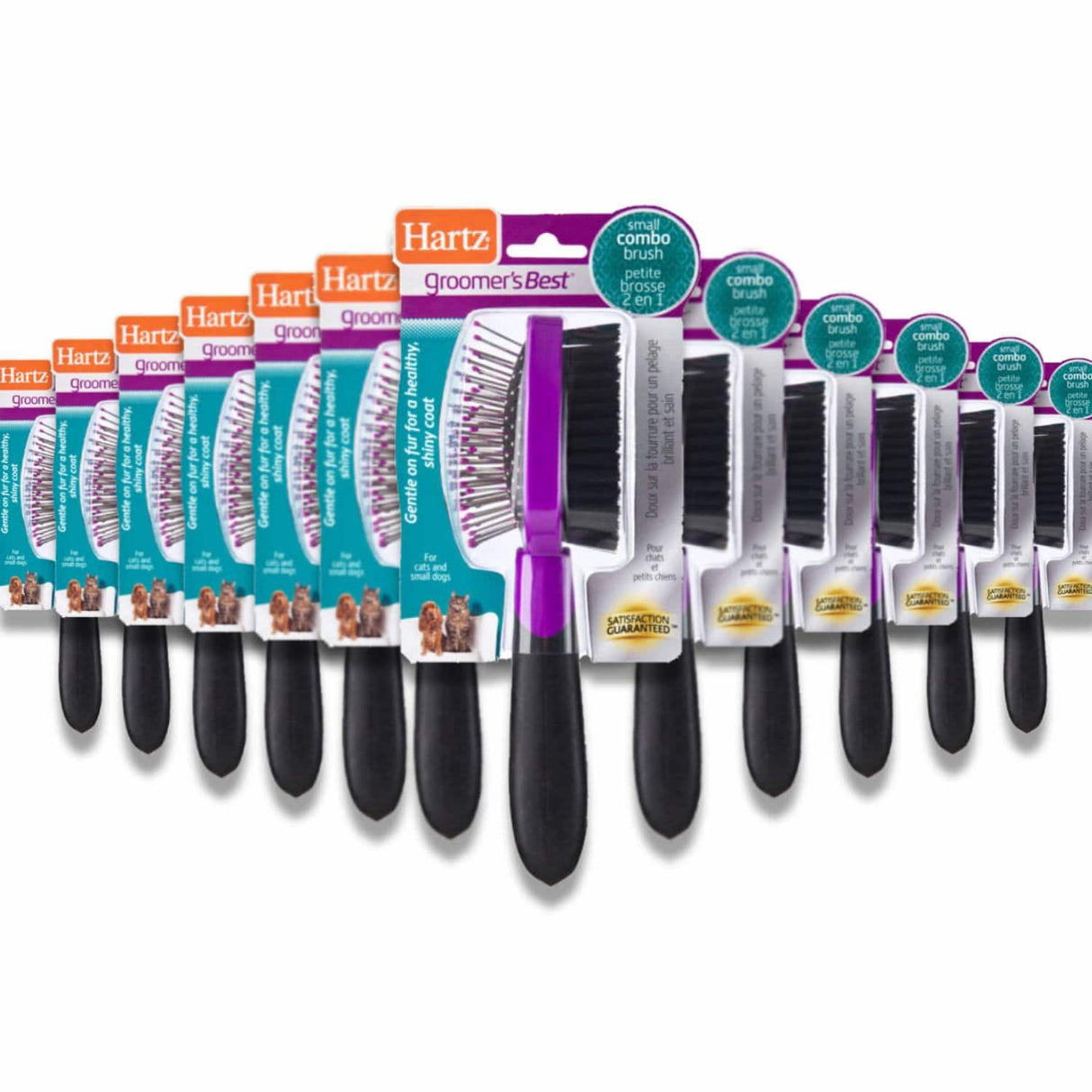 Hartz -  Groomer's Best Small Combo Brush for Cats and Small Dogs - 1 Ct - 24 Pack