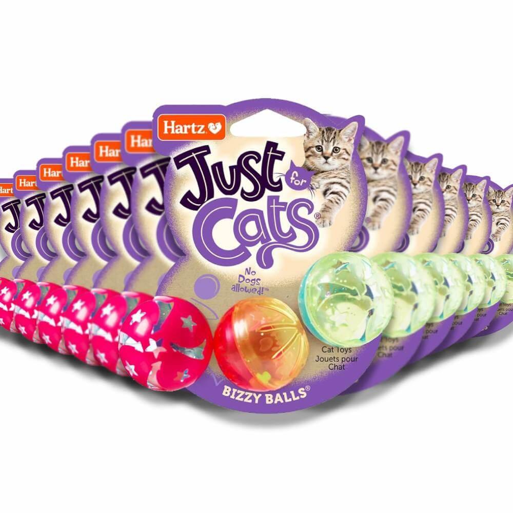 Hartz Just for Cats Bizzy Balls Cat Toy 24 Pack Contarmarket