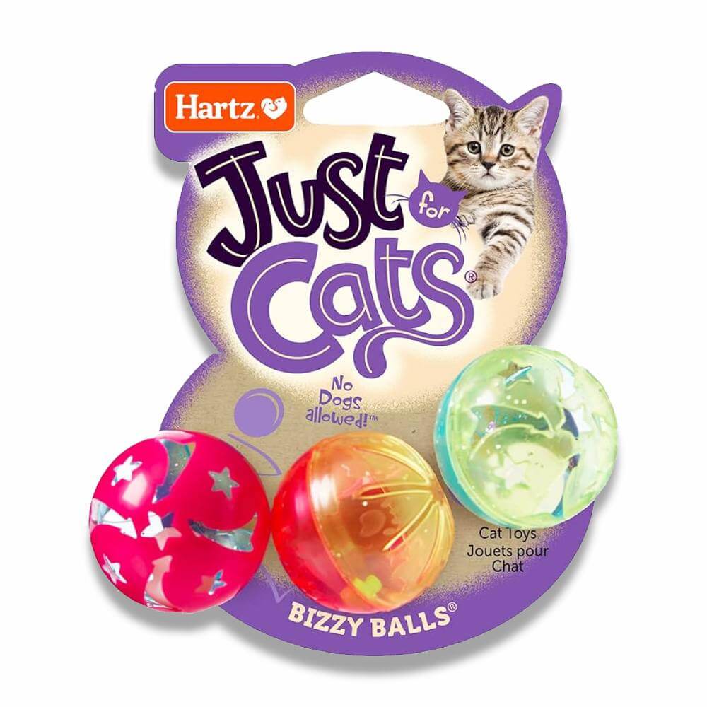 Hartz Just for Cats Bizzy Balls Cat Toy 24 Pack Contarmarket